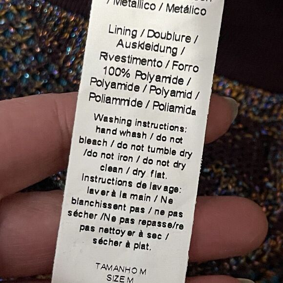 CECILLIA PRADO Anthropologie Lumi Midi Sweater Skirt Medium Petite NEW Metallic - Picture 13 of 15